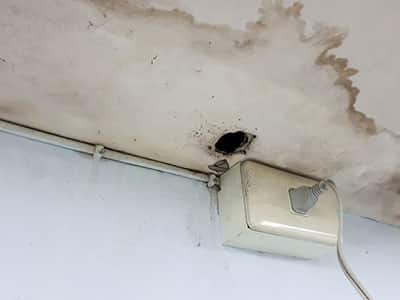Roof Leak detected by Infrared Inspection